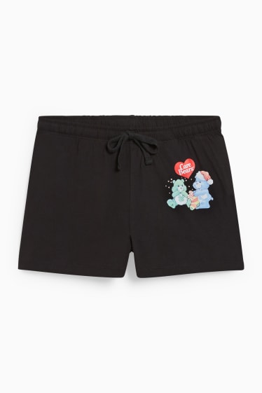 Femmes - Short de pyjama de Noël - Bisounours - noir