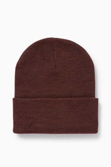 Men - Knitted hat - brown