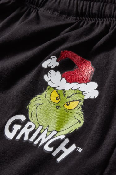 Damen - Weihnachts-Pyjamashorts - Der Grinch - schwarz