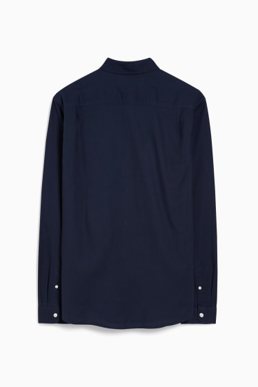 Herren - Hemd - Regular Fit - Button-down - dunkelblau