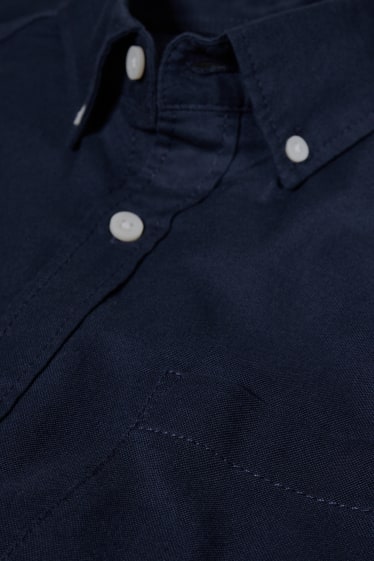 Herren - Hemd - Regular Fit - Button-down - dunkelblau