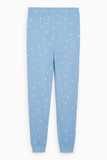Donna - Pantaloni pigiama - a pois - Topolino - azzurro