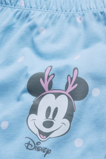 Donna - Pantaloni pigiama - a pois - Topolino - azzurro