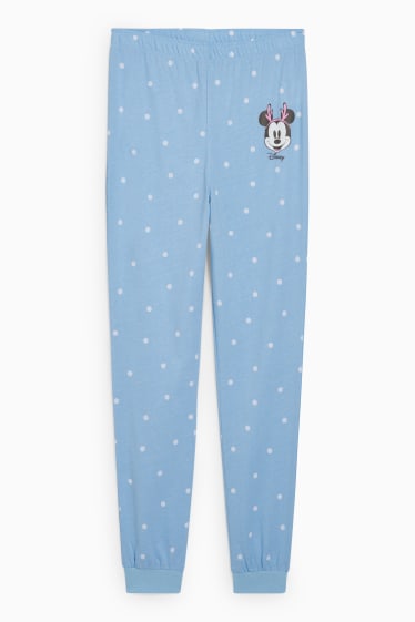 Dames - CLOCKHOUSE - pyjamabroek - met stippen - Mickey Mouse - lichtblauw