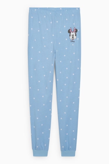 Donna - Pantaloni pigiama - a pois - Topolino - azzurro