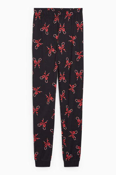 Dames - CLOCKHOUSE - pyjamabroek voor de kerst - de Grinch - zwart