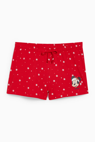 Dames - CLOCKHOUSE - pyjamashort - Minnie Mouse - rood