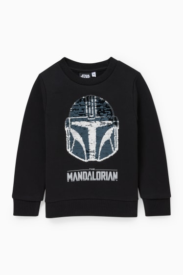 Enfants garçons - Star Wars: The Mandalorian - sweat - effet brillant - noir