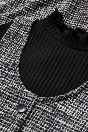 Bambini - Set - vestito bouclé e maglia a maniche lunghe - 2 pezzi - nero
