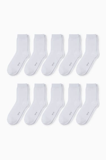 Donna - Confezione da 10 - calze - bianco