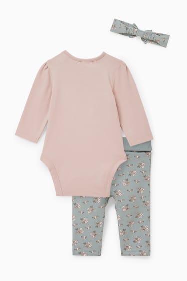 Babys - Babyoutfit - 3-delig - lichtroze