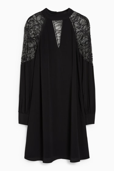 Mujer - Vestido de línea evasé - negro