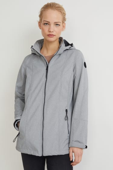 Femmes - Veste softshell à capuche - blanc