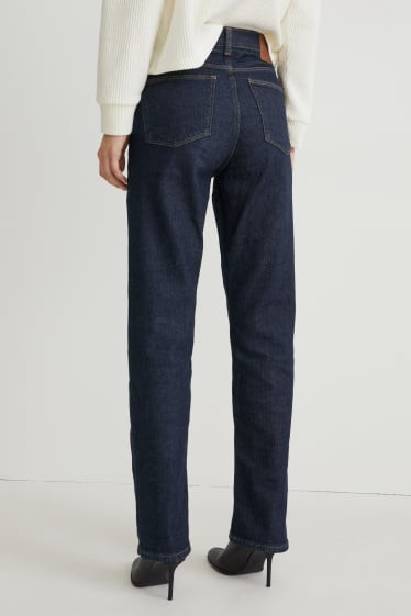 Dona - Straight jeans - high waist - LYCRA® - texà blau fosc