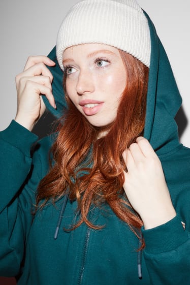 Women - CLOCKHOUSE - zip-through sweatshirt with hood - dark green