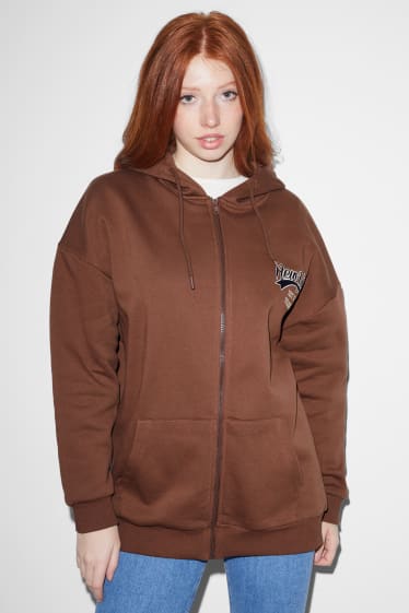 Femmes - CLOCKHOUSE - sweat zippé à capuche - marron