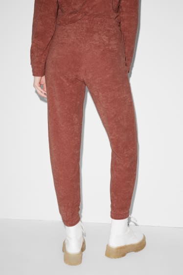 Femmes - CLOCKHOUSE - pantalon de jogging en éponge - terracotta