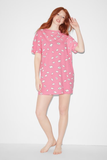 Dona - CLOCKHOUSE - camisa de dormir - estampada - fúcsia