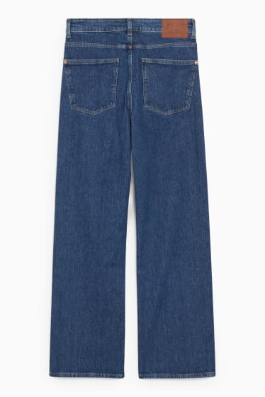 Femei - Relaxed jeans - talie înaltă - LYCRA® - denim-albastru