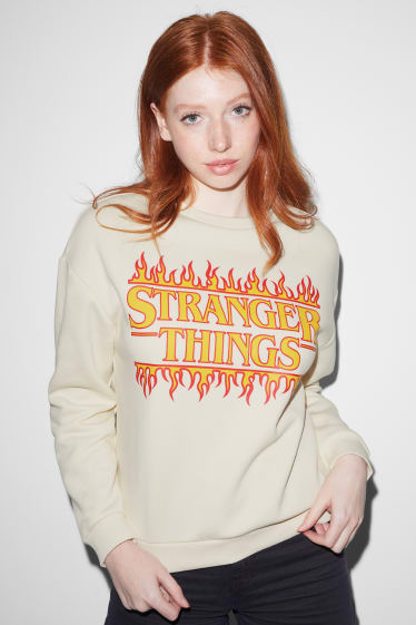 Damen - CLOCKHOUSE - Sweatshirt - Stranger Things - cremeweiß