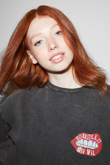 Dames - CLOCKHOUSE - sweatjurk - Cruella de Vil - donkergrijs