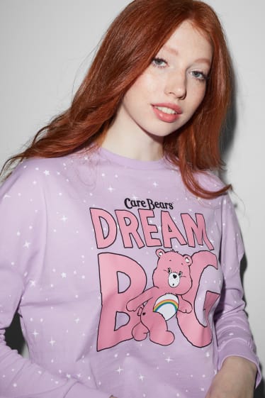 Adolescenți și tineri - CLOCKHOUSE - bluză de pijama - Care Bears - violet deschis
