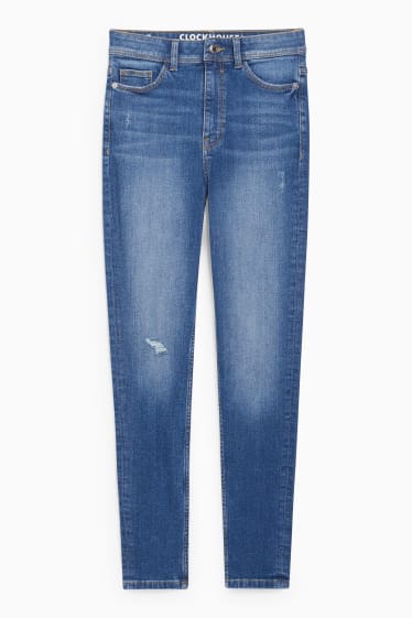 Femei - CLOCKHOUSE - skinny jeans - talie înaltă - denim-albastru