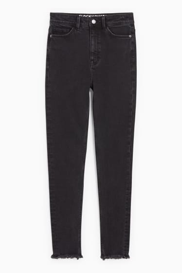 Adolescenți și tineri - CLOCKHOUSE - skinny jeans - talie înaltă - LYCRA® - negru