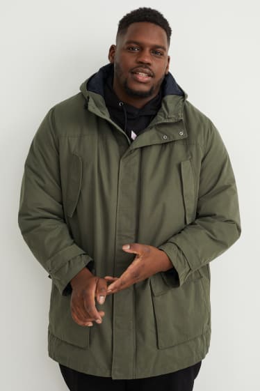 Men - Parka with hood - dark green