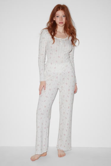 Teens & young adults - CLOCKHOUSE - pyjama bottoms - floral - white