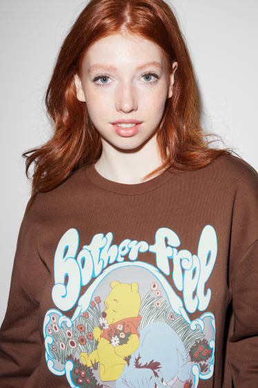 Mujer - CLOCKHOUSE - sudadera - Winnie the Pooh - marrón oscuro