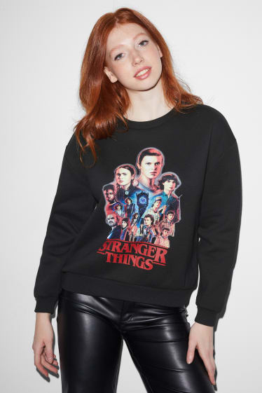 Teens & young adults - CLOCKHOUSE - sweatshirt - Stranger Things - black