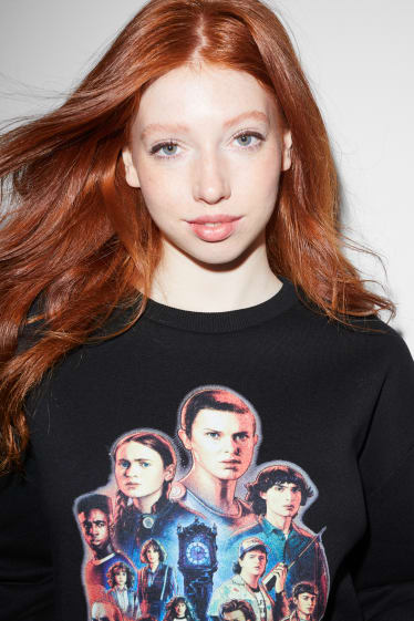 Donna - CLOCKHOUSE - felpa - Stranger Things - nero