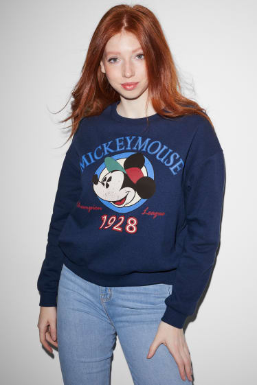 Women - CLOCKHOUSE - sweatshirt - Mickey Mouse - dark blue