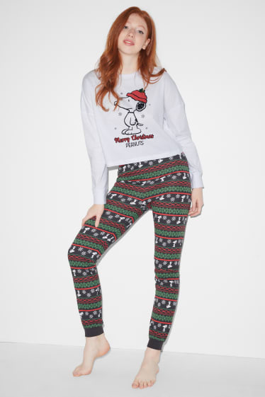 Dona - Part superior de pijama nadalenca - Peanuts - blanc