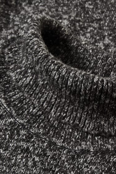 Men - Polo neck jumper - anthracite