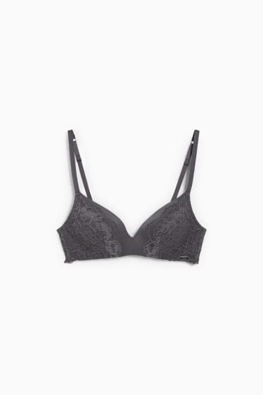 Femmes - Soutien-gorge sans armature - ampliforme - gris foncé