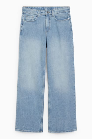 Femei - Relaxed jeans - talie înaltă - LYCRA® - denim-albastru deschis