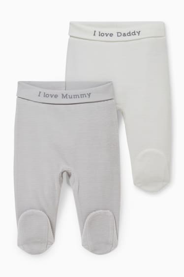 Neonati - Confezione da 2 - pantaloni per neonati - grigio