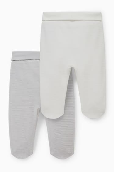 Bébés - Lot de 2 - pantalons pour nouveau-né - gris