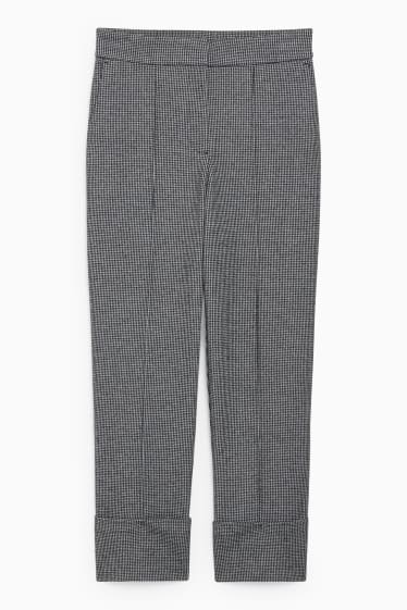 Dona - Pantalons de tela - mid waist - tapered fit - gris fosc