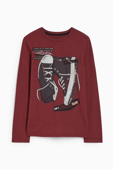 Kinderen - Longsleeve - donkerrood