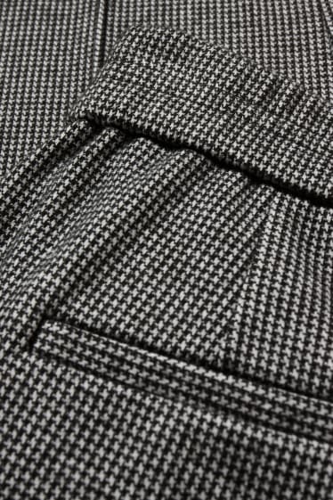 Femei - Pantaloni de stofă - talie medie - tapered fit - gri închis