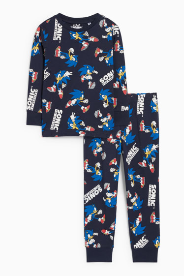 Enfants - Sonic - pyjama - 2 pièces - bleu foncé