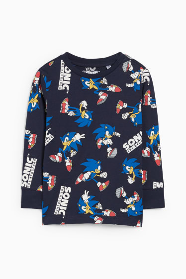 Kinderen - Sonic - pyjama - 2-delig - donkerblauw