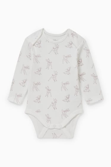 Niemowlęta - Bambi - strój dla noworodka - 2 części - biały / jasnoróżowy