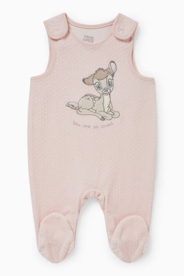 Babys - Bambi - newbornoutfit - 2-delig - wit / roze
