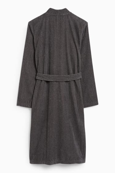 Men - Bathrobe - gray-melange