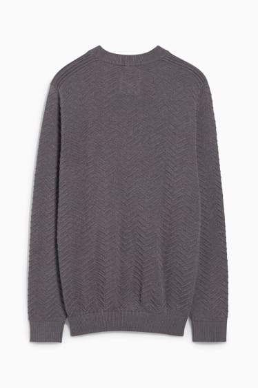 Hommes - Pull - gris foncé