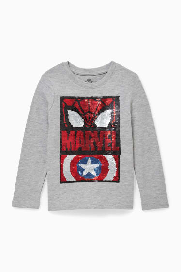 Enfants garçons - Marvel - haut à manches longues - gris clair chiné